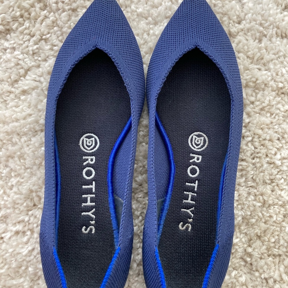 Rothy’s Cobalt Blue Pointed Toe Flats 6